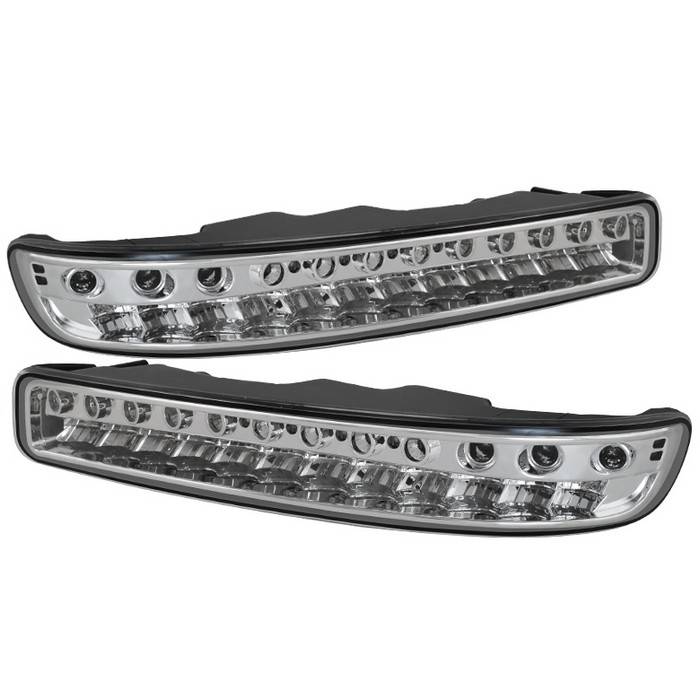 Spyder - GMC Sierra Spyder Full LED Bumper Lights - Chrome - CBL-GS99-LED-E