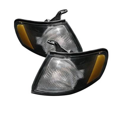 Spyder - Nissan 200SX Spyder Amber Corner Lights - Black - CCL-CL-NS95-AM-BK