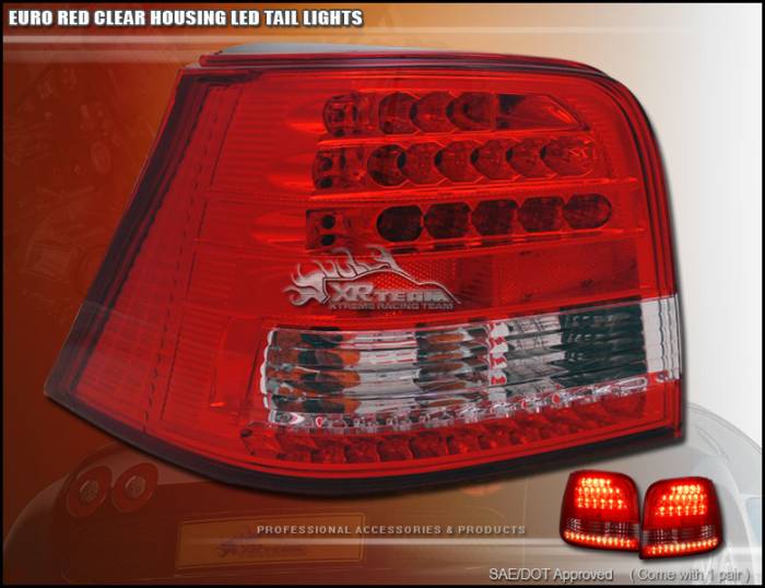 Custom - Euro Red Clear LED Taillights