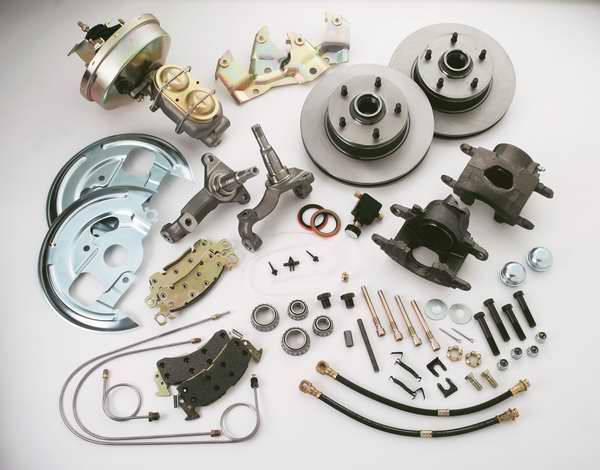 SSBC - SSBC Power Drum to Disc Brake Conversion Kit with 2 Inch Drop Spindles & 2 Piston Aluminum Calipers - Front - A123-1