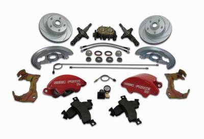 SSBC - SSBC Non-Power Drum To Disc Brake Conversion Kit with Force 10 Extreme 4 Piston Aluminum Calipers - Front - A123-3A
