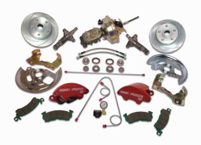 SSBC - SSBC Power Drum to Disc Brake Conversion Kit with 2 Inch Drop Spindles & 2 Piston Aluminum Calipers - Front - A123-59ADS