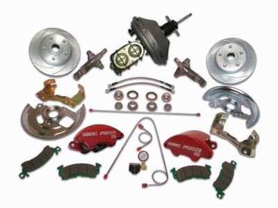 SSBC - SSBC Power Drum to Disc Brake Conversion Kit with 2 Inch Drop Spindles & 2 Piston Aluminum Calipers - Front - A123-5ADS