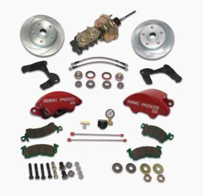 SSBC - SSBC Power Drum to Disc Brake Conversion Kit with 2 Inch Drop Spindles & 2 Piston Aluminum Calipers - Front - A129-2A