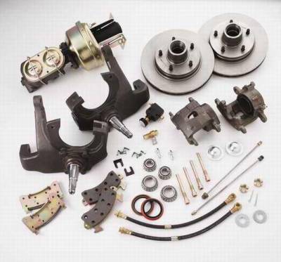 SSBC - SSBC Disc to Disc Brake Kit with 2 Inch Drop Spindles & Single-Piston Cast Iron Calipers - Front - A144