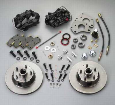 SSBC - SSBC Non-Power Drum To Disc Brake Conversion Kit with Force 10 Extreme 4 Piston Aluminum Calipers - Front - A154