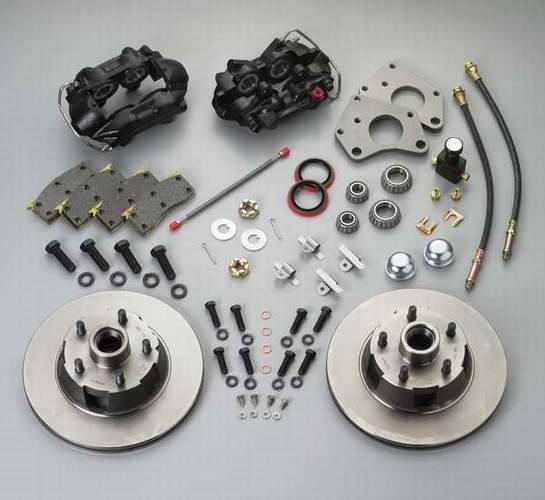 SSBC - SSBC Non-Power Drum To Disc Brake Conversion Kit with Force 10 Extreme 4 Piston Aluminum Calipers - Front - A156