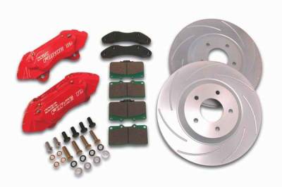 SSBC - SSBC Disc Brake Kit with Force 10 Extreme 4-Piston Aluminum Calipers & 13 Inch Rotors - Front - A168-5
