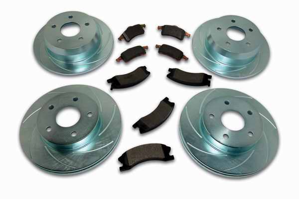 SSBC - SSBC Turbo Slotted Rotors & Pads - Front & Rear - A2370017