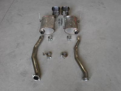 Stainless Works - BMW Z3 Stainless Works Dual Axle-Back Exhaust System - BMWM9802CB