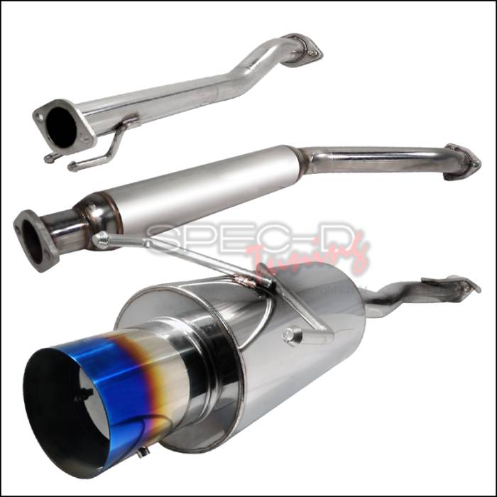 Spec-D - Honda Civic Spec-D N1 Style Catback Exhaust with Burnt Tip - MFCAT2-CV023T-SD