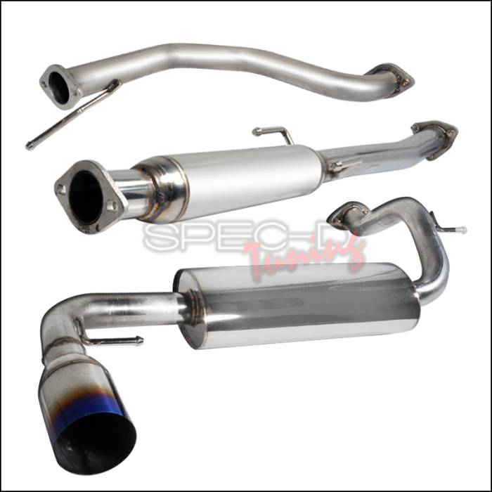 Spec-D - Honda Civic Spec-D N1 Style Catback Exhaust with Burnt Tip - MFCAT2-CV88T-SD
