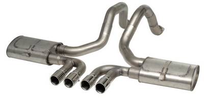 Stainless Works - Chevrolet Corvette Stainless Works Cat-Back Exhaust System - VC53CBQUAD