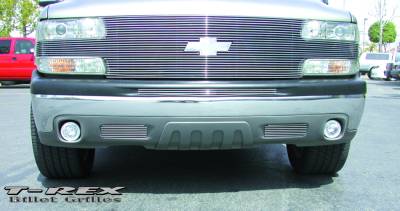 T-Rex. - Chevrolet Silverado T-Rex Full Face Billet Grille with Bowtie Installed - 25 Bars - 20079