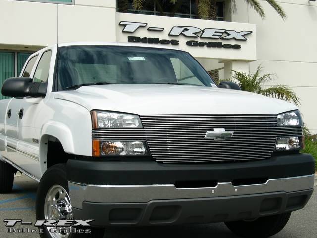 T-Rex - Chevrolet Silverado T-Rex Full Face Billet Grille with Bowtie Installed - 25 Bars - 20108