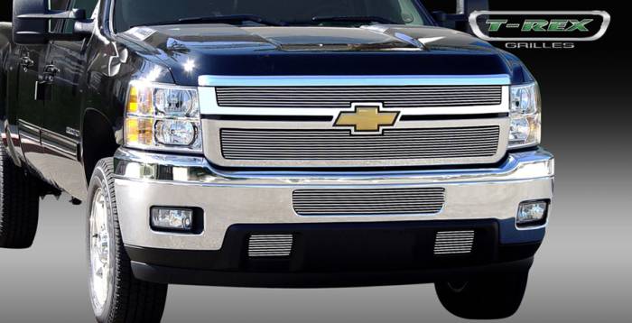 T-Rex - Chevrolet Silverado T-Rex Billet Grille Overlay - Bolt or Insert On - 2PC - 21114