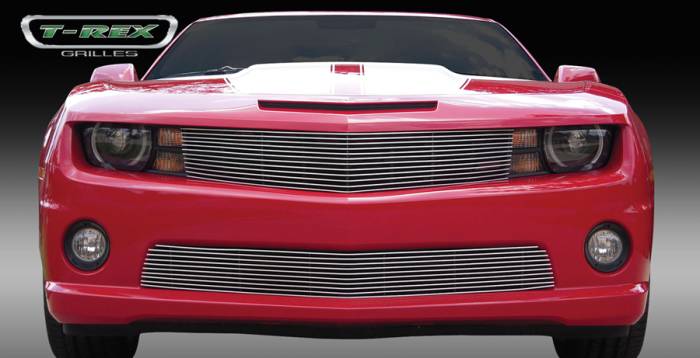 T-Rex - GMC Sierra T-Rex Billet Grille Overlay - Bolt On with Logo Opening - 27 Bars - 21207