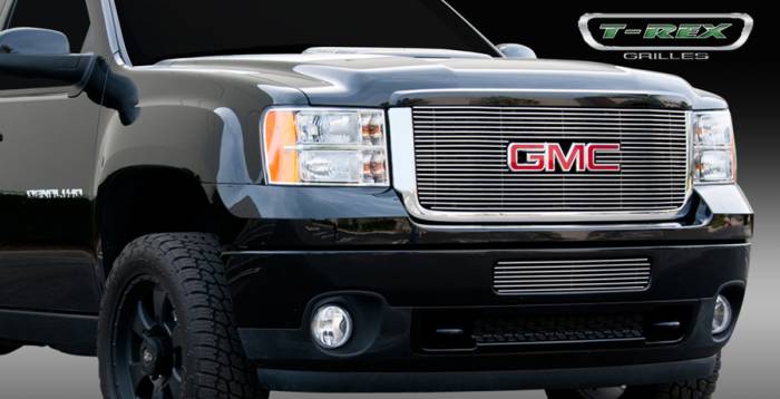 T-Rex - GMC Sierra T-Rex Billet Grille Overlay - Bolt On with Logo Opening - 21210