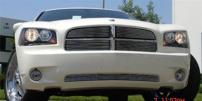 T-Rex - Dodge Charger T-Rex Billet Grille Overlay - Bolt On - 7 Bars - 4PC - 21474