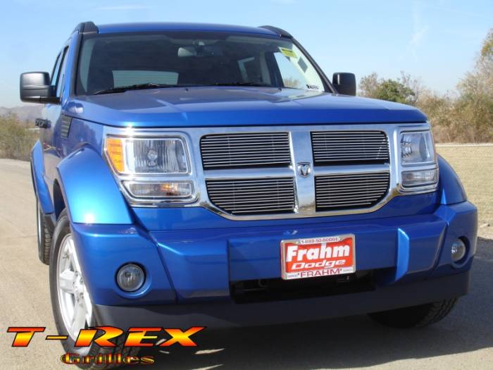 T-Rex - Dodge Nitro T-Rex Billet Grille Overlay - Bolt On - 4PC - 21478