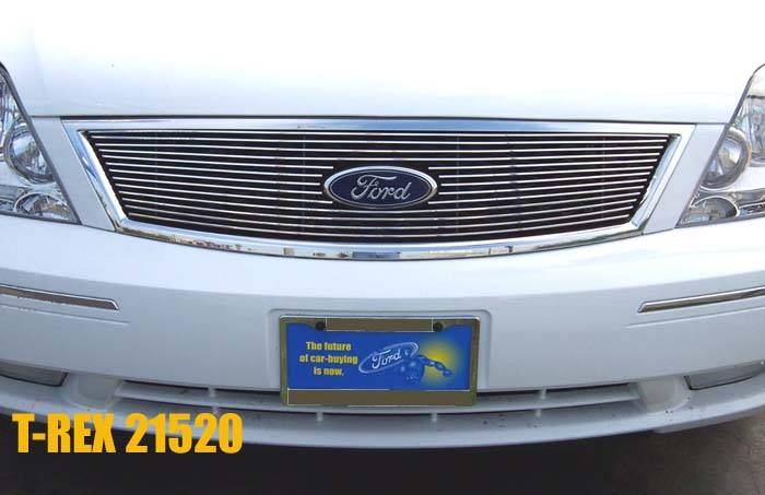 T-Rex - Ford 500 T-Rex Billet Grille Overlay - Bolt On with Logo Opening - 13 Bars - 21520
