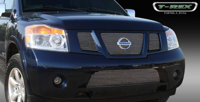 T-Rex - Nissan Armada T-Rex Billet Grille Overlay - Bolt On Insert - 3PC - 21782