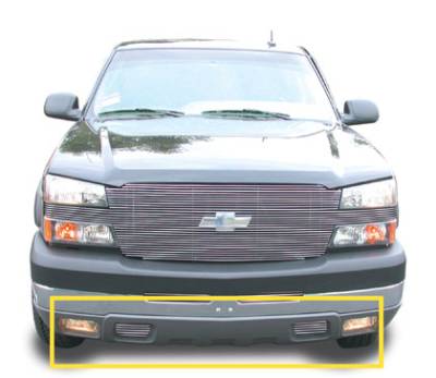 T-Rex - Chevrolet Silverado T-Rex Bumper Air Dam - Tow Hooks Billet Grille Insert - 2PC - 25100