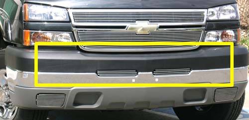 T-Rex - Chevrolet Silverado T-Rex Bumper Billet Grille Top Pad Insert - 3 Bars - 2PC - 25103