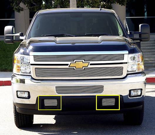 T-Rex - Chevrolet Silverado T-Rex Bumper Tow Hook Billet Grilles - 2PC - 25115