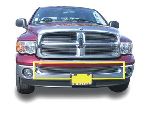 T-Rex - Dodge Ram T-Rex Bumper Billet Grille Insert - Use with Chrome Bumpers - 25465