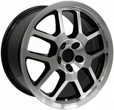 AM Custom - Ford Mustang Black Machined Shelby GT500 Wheel