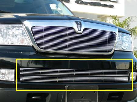 T-Rex - Lincoln Navigator T-Rex Bumper Billet Grille Insert - 4 Bars - 2PC - 25699