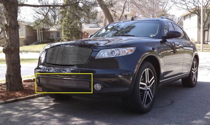 T-Rex - Infiniti FX T-Rex Bumper Billet Grille Insert - 6 Bars - 25801