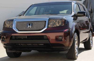 T-Rex - Honda Pilot T-Rex Sport Series Formed Mesh Grille - Stainless Steel - Triple Chrome Plated with Logo Opening - 44705