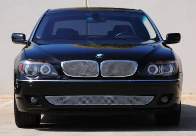 T-Rex - BMW 7 Series T-Rex Sport Series Formed Stainless Steel Mesh Grille with thin SS Frame - Triple Chrome Plated - 2PC - 44999