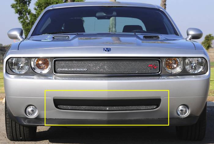T-Rex - Dodge Challenger T-Rex Sport Series Formed Mesh Bumper Grille - Triple Chrome Plated - 45415