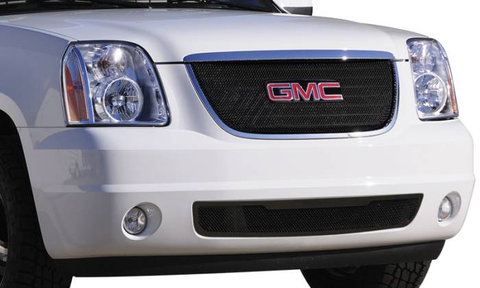 T-Rex - GMC Yukon T-Rex Sport Series Formed Mesh Grille - All Black Powdercoat with Logo Opening - 46172