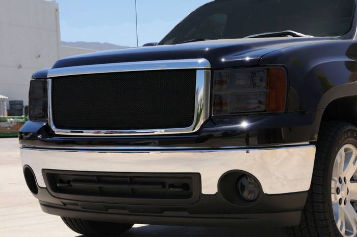 T-Rex - GMC Sierra T-Rex Sport Series Formed Mesh Grille - All Black Powdercoat - 46205
