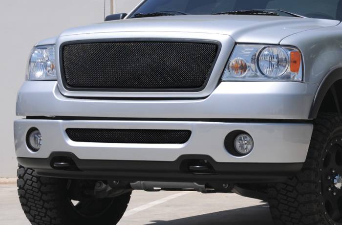 T-Rex - Ford F150 T-Rex Sport Series Formed Mesh Grille - All Black Powdercoat without Logo Opening - 46557