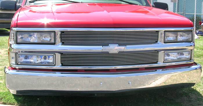 T-Rex - Chevrolet Silverado T-Rex Grille Assembly - Paintable - Billet & Bowtie Installed - 50059