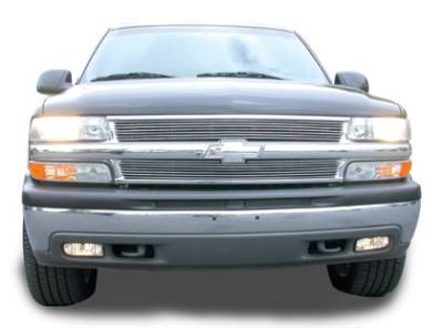 T-Rex - Chevrolet Silverado T-Rex Grille Assembly - All Chrome with Billet & Bowtie Installed - 50075