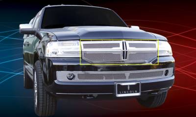 T-Rex - Lincoln Navigator T-Rex OE Grille Assembly Chrome with 4PC Upper Class Mesh Grille - 50712