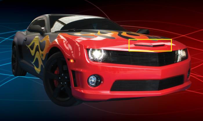 T-Rex - Chevrolet Camaro T-Rex Upper Grille Accent - All Black - 51026