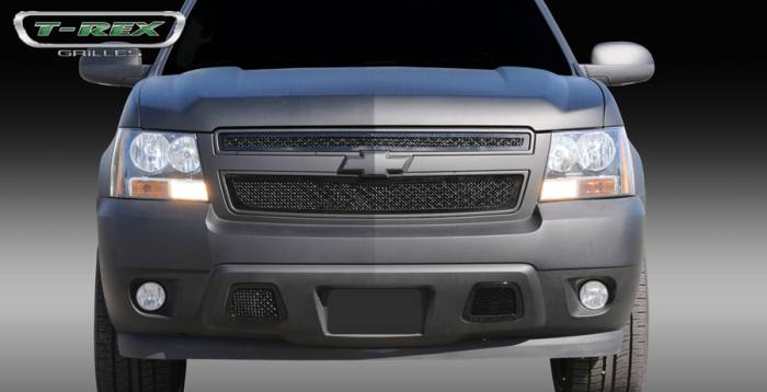 T-Rex - Chevrolet Suburban T-Rex Upper Class Mesh Grille - All Black - 2PC Style - 51051