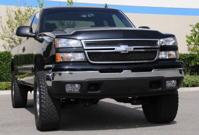 T-Rex - Chevrolet Silverado T-Rex Upper Class Polished Stainless Mesh Grille - All Black - 2PC Style - 51100