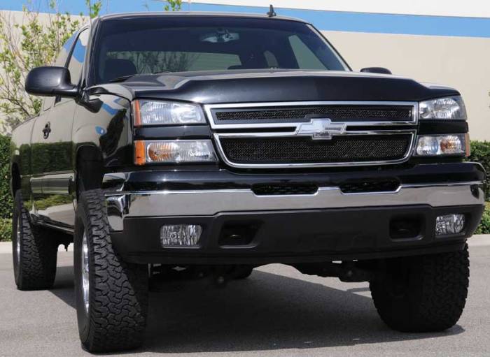 T-Rex - Chevrolet Silverado T-Rex Upper Class Mesh Grille - All Black - 2PC Style - 51106