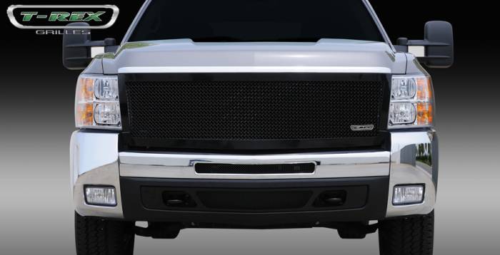 T-Rex - Chevrolet Silverado T-Rex Upper Class Mesh Grille - All Black - 1PC Style - 51113