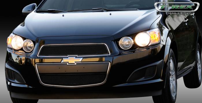 T-Rex - Chevrolet Sonic T-Rex Upper Class Mesh Grille - All Black - 2PC - 51132