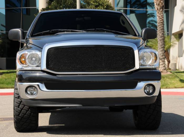 T-Rex - Dodge Ram T-Rex Upper Class Mesh Grille - Full Open - All Black - 1PC - 51459