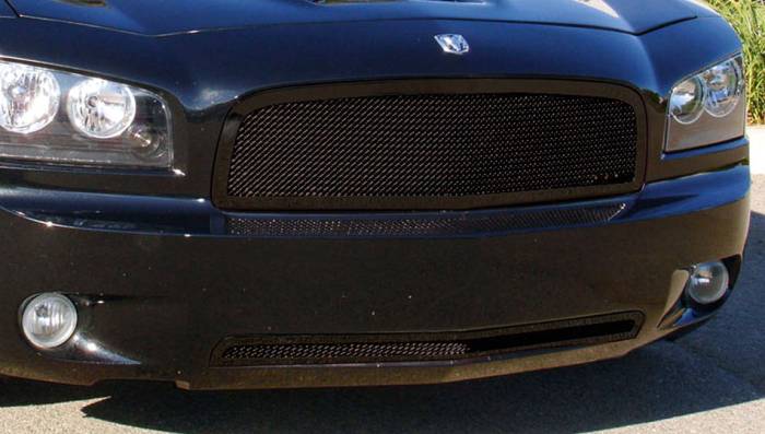 T-Rex - Dodge Charger T-Rex Upper Class Mesh Grille - All Black - 51474